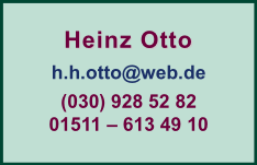 Kontaktdaten Heinz Otto